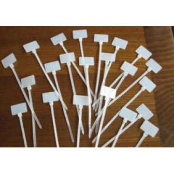 Nylon Plastic Marker Cable Tie with White Color